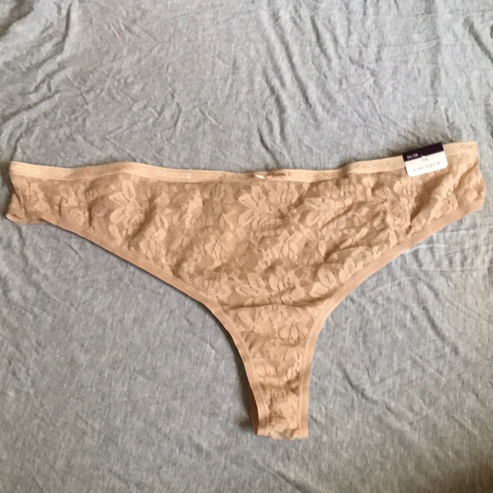 Cacique tan lace thong NWT